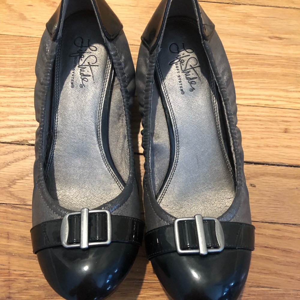 Life stride flats with buckle size 9